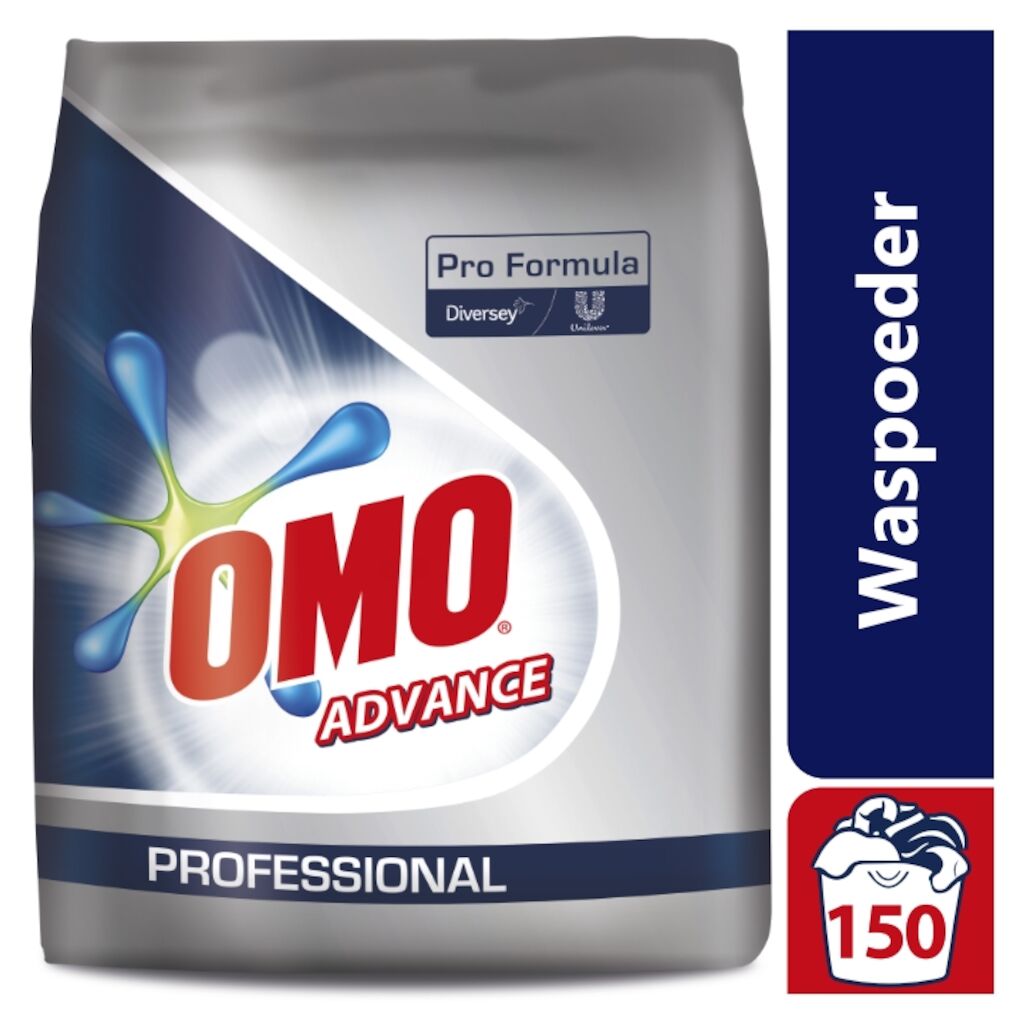 Omo Pro Formula Advance Waspoeder 14.25kg - Enzymatisch poederwasmiddel geschikt voor de gekleurde en witte was, ideaal om hardnekkige vlekken te verwijderen - 150 wasbeurten